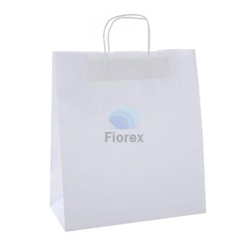 Ajándéktasak, 25x11x31 cm, APLI, fehér - 50 db