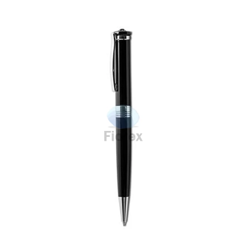 Golyóstoll, fekete, "Rimini", fehér SWAROVSKI® kristállyal, 14 cm, ART CRYSTELLA®