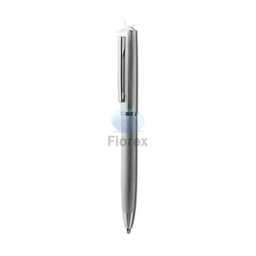 Golyóstoll, ezüst, "Oslo", fehér SWAROVSKI® kristállyal, 13 cm, ART CRYSTELLA®