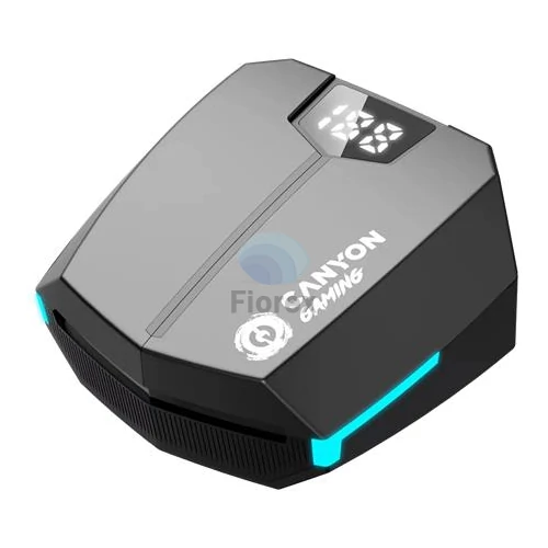 Fülhallgató, vezeték nélküli, Bluetooth 5.3, gaming, CANYON "DoubleBee GTWS-2", fekete