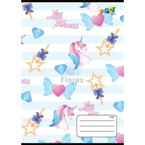 Füzet, tűzött, A5, vonalas, 32 lap, 1. osztály, COOL BY VICTORIA, "Princess", "14-32"