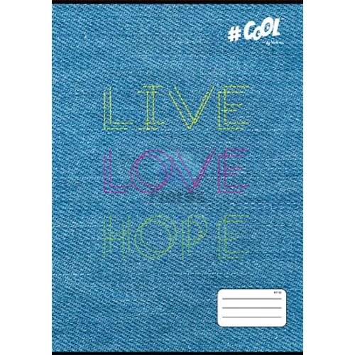 Füzet, tűzött, A4, kockás, 32 lap, COOL BY VICTORIA, "Live-love-hope", "87-32"