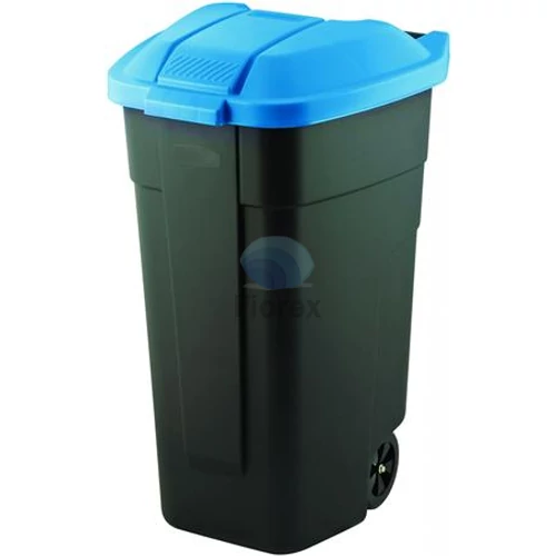 Görgős szemetes, műanyag, 110l, CURVER, kék/fekete