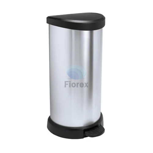 Pedálos szemetes, fémhatású, 40 l, CURVER