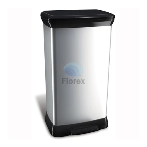 Pedálos szemetes, fémhatású, 50 l, CURVER
