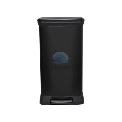 Pedálos szemetes, fémhatású, 50 l, CURVER, fekete