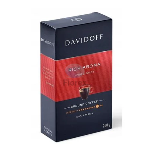 Kávé, pörkölt, őrölt, 250 g, DAVIDOFF "Rich Aroma"