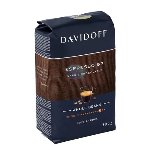 Kávé, pörkölt, szemes, 500 g, DAVIDOFF "Espresso 57"