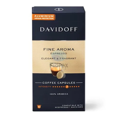 Kávékapszula, Nespresso® kompatibilis, 10 db, DAVIDOFF "Fine Aroma"