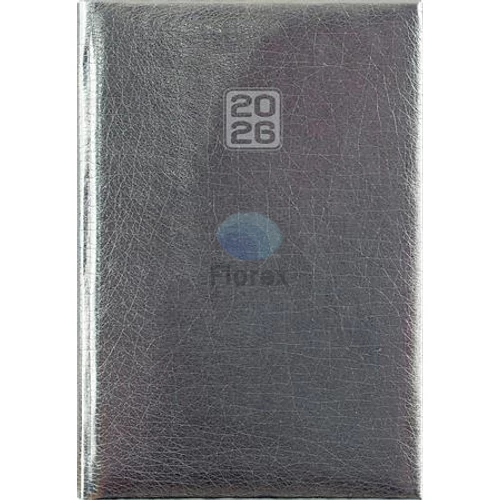 Naptár, tervező, B6, heti, DAYLINER, "Mirror", ezüst
