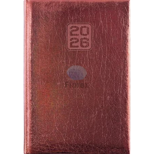 Naptár, tervező, A5, napi, DAYLINER, "Mirror", bronz