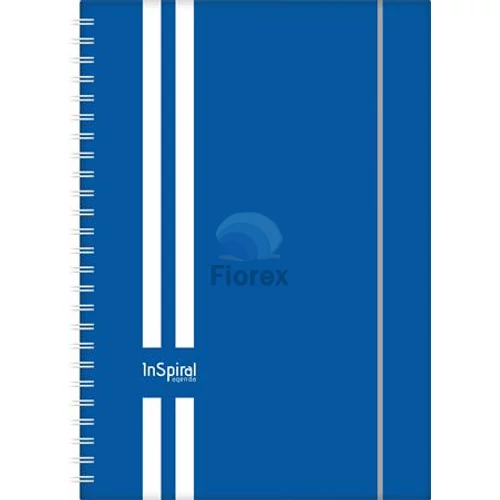 Naptár, tervező, A5, heti, DAYLINER, "InSpiral GT", fehér-kék