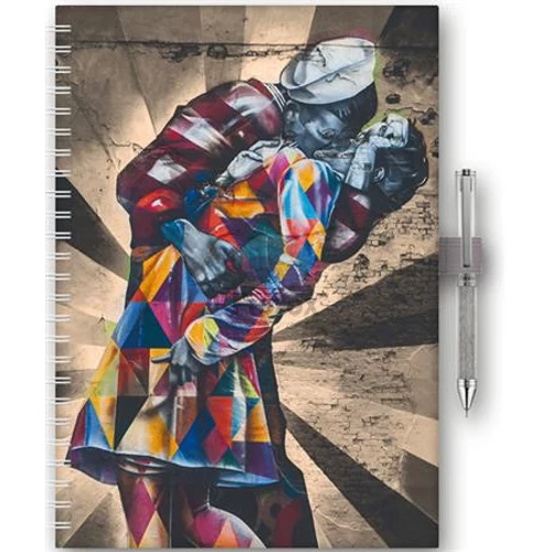 Naptár, tervező, A5, heti, DAYLINER, "InSpiral", graffiti