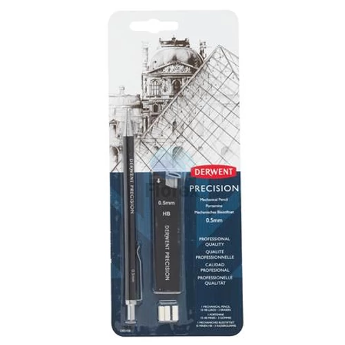 Nyomósirón készlet, 0,5 mm, DERWENT "Precision", HB