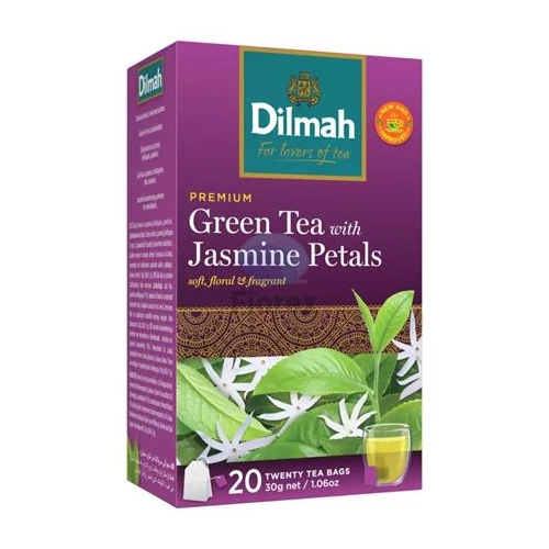Zöld tea, 20x1,5g, DILMAH, jázmin