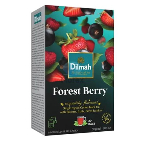 Fekete tea, 20x1,5g, DILMAH, erdei gyümölcs