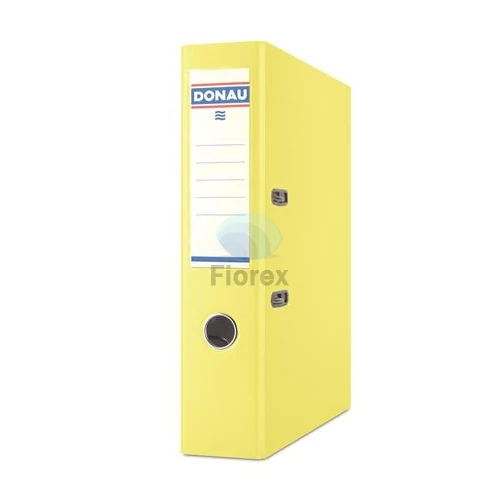 Iratrendező, 75 mm, A4, PP/karton,  DONAU "Szivárvány", sárga