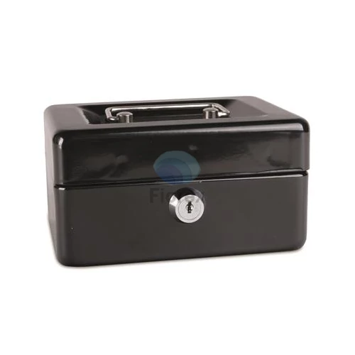 Pénzkazetta, 15,2x11,5x8 cm, DONAU, fekete