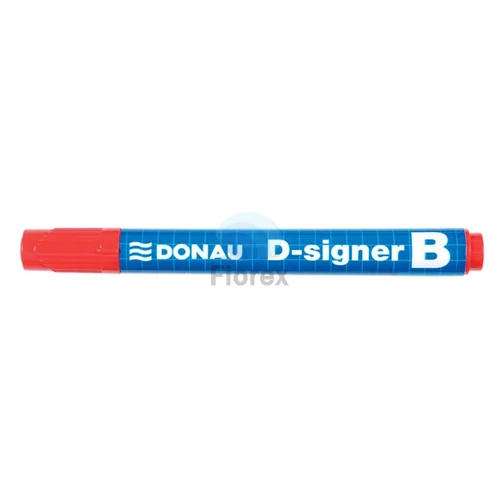 Táblamarker, 2-4 mm, kúpos, DONAU "D-signer B", piros