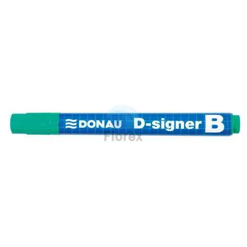 Táblamarker, 2-4 mm, kúpos, DONAU "D-signer B", zöld