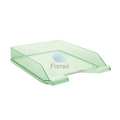 Irattálca, műanyag, DONAU, áttetsző zöld