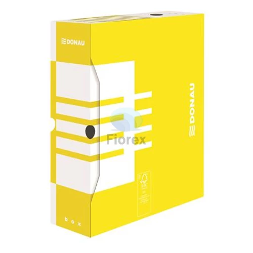 Archiválódoboz, A4, 100 mm, karton, DONAU, citromsárga