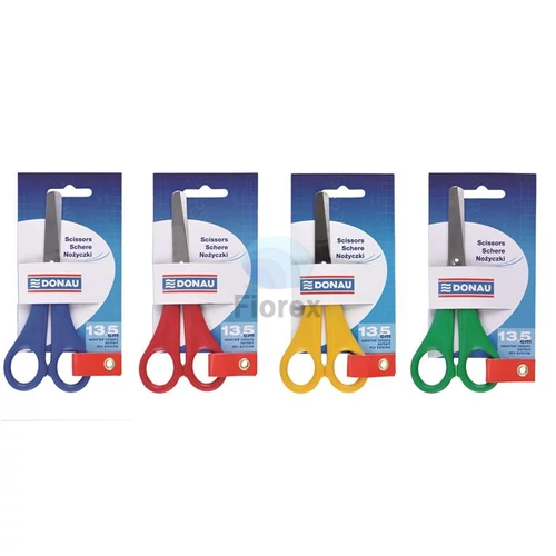 Olló, iskolai, 13,5 cm, DONAU, vegyes