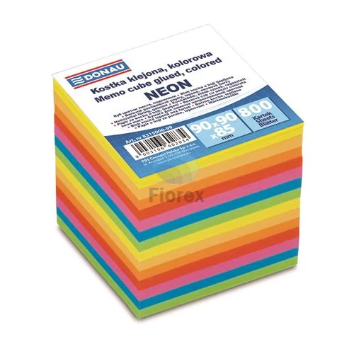 Kockatömb, 90x90x85 mm, ragasztott, DONAU, színes