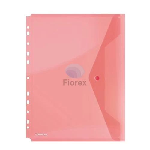 Irattartó tasak, A4, PP, patentos, lefűzhető, DONAU, piros