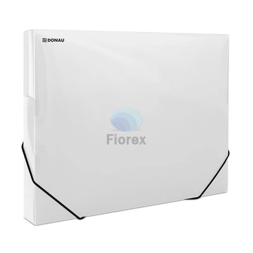 Gumis mappa, 30 mm, PP, A4, DONAU, áttetsző fehér