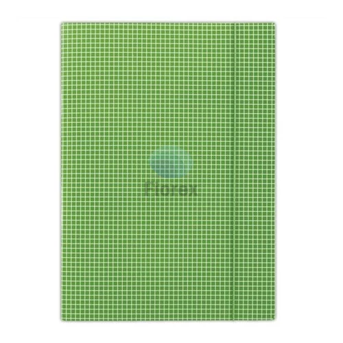 Gumis mappa, karton, A4, kockás, DONAU, zöld