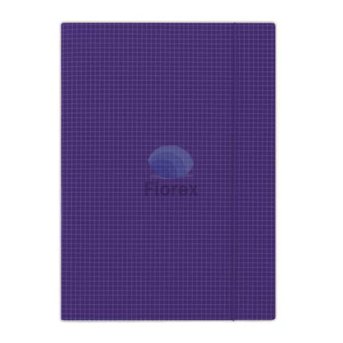 Gumis mappa, karton, A4, kockás, DONAU, kék