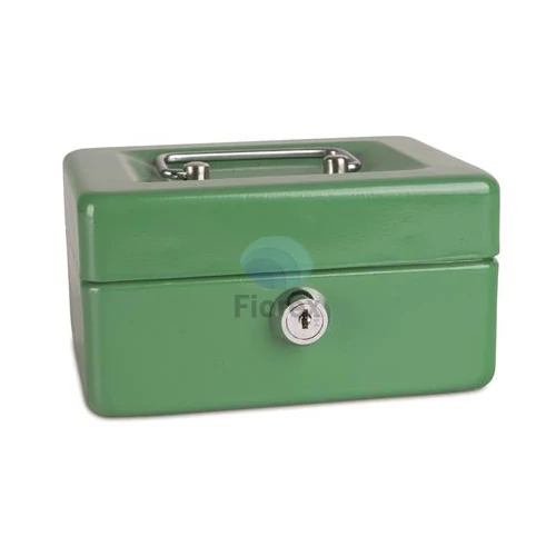 Pénzkazetta, 15,2x11,5x8 cm, DONAU, zöld