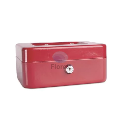 Pénzkazetta, 20x16x9 cm, DONAU, piros