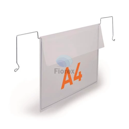 Logisztikai zseb, A4, fekvő, DURABLE, dróttal, áttetsző - 50db