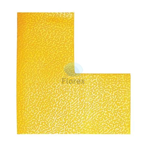 Padlójelölő matrica, 100 mm, DURABLE "L", sárga - 10db
