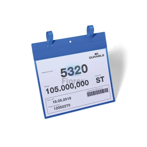 Logisztikai zseb, A4, fekvő, DURABLE, szalaggal, sötétkék - 50db