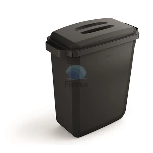 Szemetes, 60 l, műanyag, DURABLE "DURABIN ECO", fekete