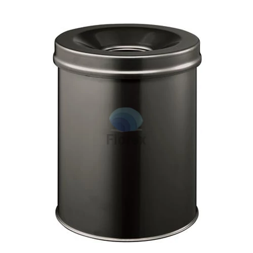 Tűzálló szemetes, fém, kerek, DURABLE "Safe", fekete