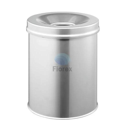 Tűzálló szemetes, fém, kerek, DURABLE "Safe", ezüst