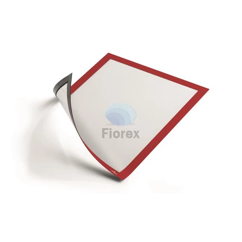 Infokeret, A4, mágneses, DURABLE "DURAFRAME® MAGNETIC", piros - 5db