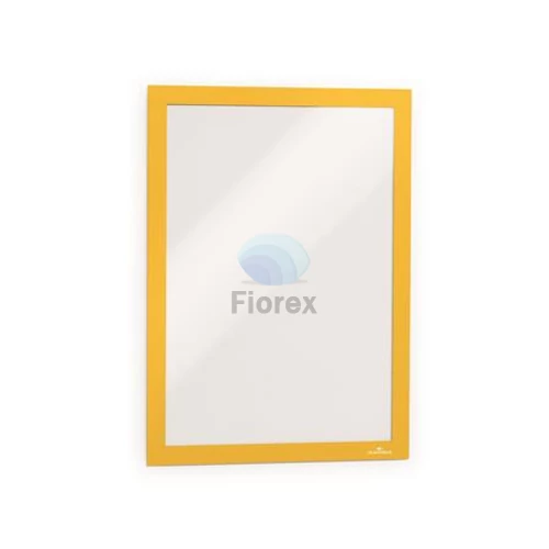 Infokeret, A4, öntapadó háttal, DURABLE "DURAFRAME®", sárga - 2db