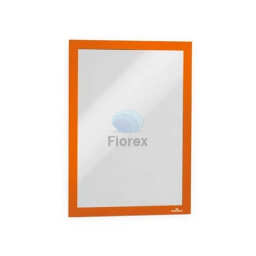 Infokeret, A4, öntapadó háttal, DURABLE "DURAFRAME®", narancs - 2db