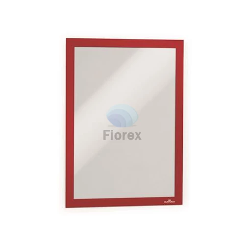 Infokeret, A4, öntapadó háttal, DURABLE "DURAFRAME®", piros - 10db
