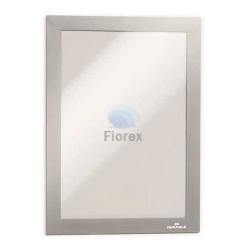 Infokeret, A5, mágneses, DURABLE "DURAFRAME MAGNETIC", ezüst - 5db