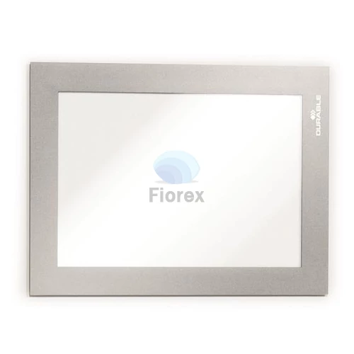 Infokeret, A6, mágneses, DURABLE "DURAFRAME MAGNETIC", ezüst - 5db
