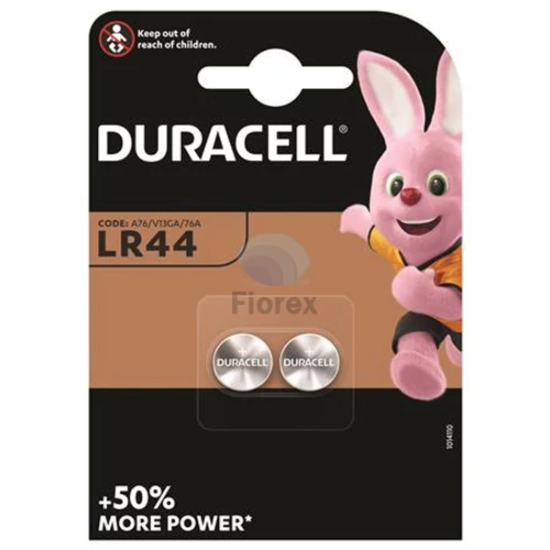 Gombelem, LR44, 2 db, DURACELL