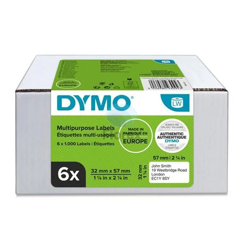 Etikett, LW nyomtatóhoz, 32x57 mm, 1000 db etikett, DYMO