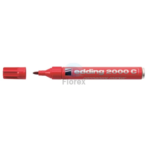 Alkoholos marker, 1,5-3 mm, kúpos, EDDING "2000", piros