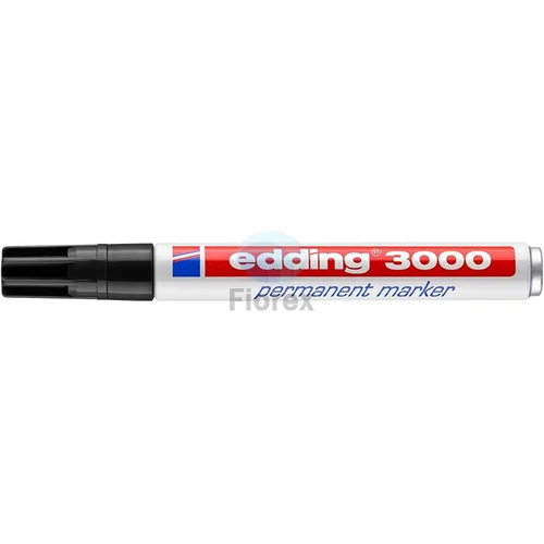Alkoholos marker, 1,5-3 mm, kúpos, EDDING "3000", fekete